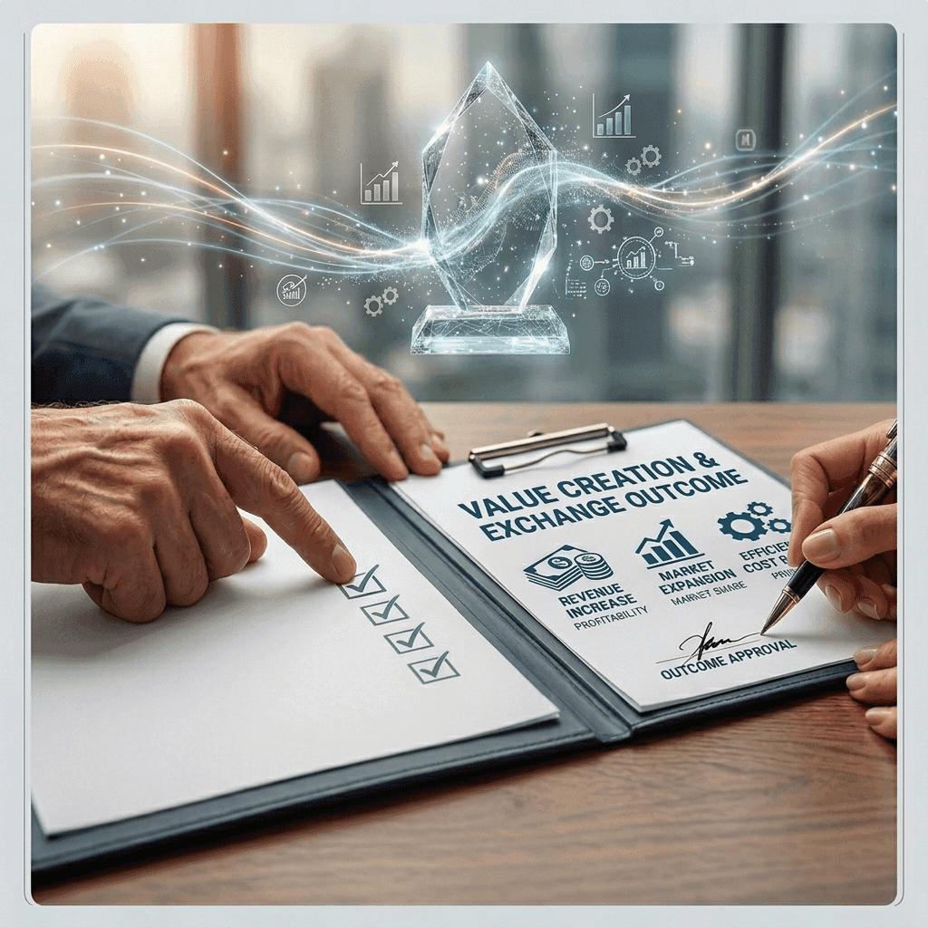 Value creation and outcome-based engagement — revenue increase, market expansion, efficiency